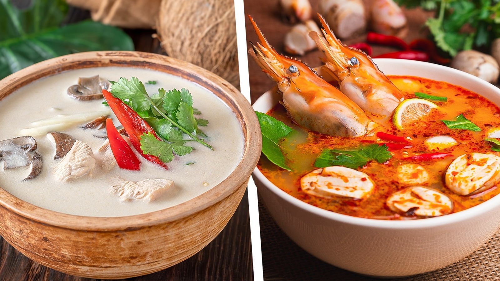 What's The Difference Between Tom Yum And Tom Kha Soup?