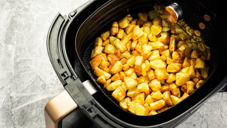 diced Potatoes in air fryer