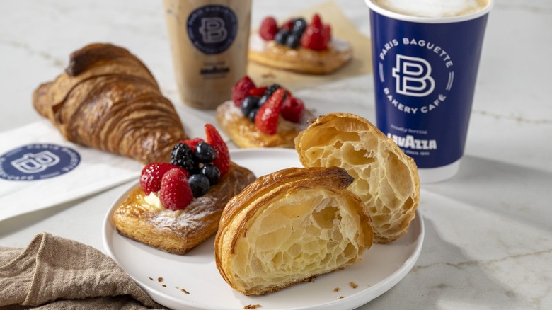 pastries and drinks from Paris Baguette