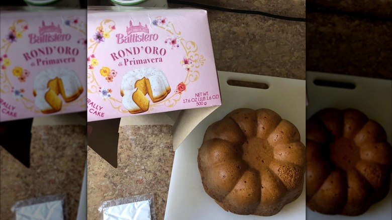 Trader Joe's Battistero Rond'Oro di Primavera on a cutting board.