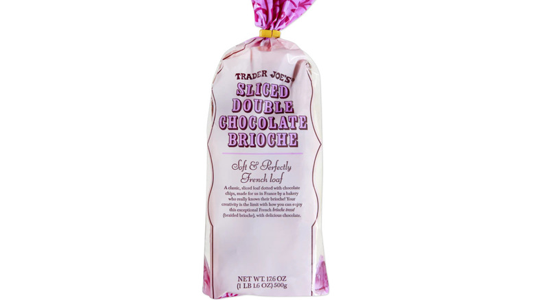 Bag of Trader Joe's Sliced Double Chocolate Brioche.