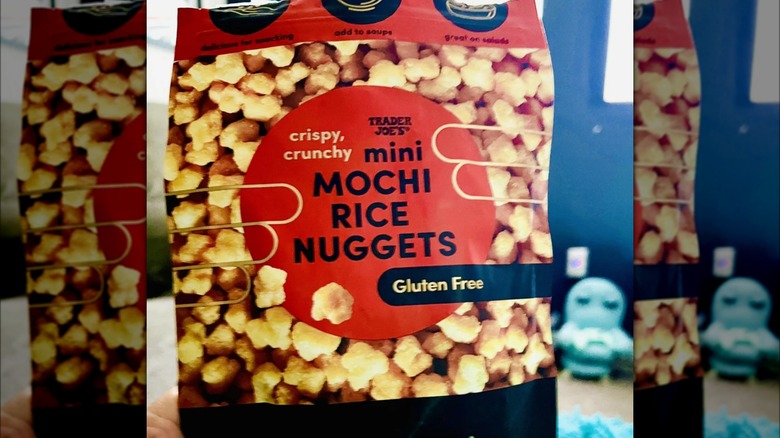 A bag of Trader Joe's Mini Mochi Rice Nuggets