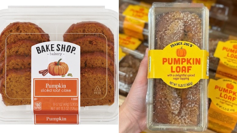 A pumpkin loaf sold at Aldi and one from Trader Joe's