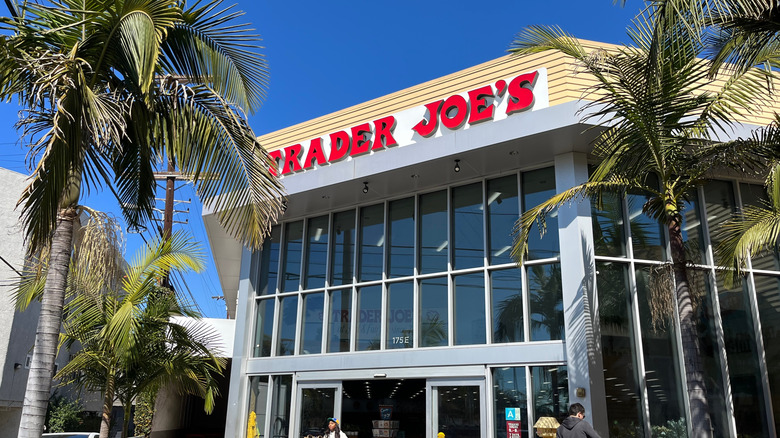 Trader Joe's store with palm trees outside