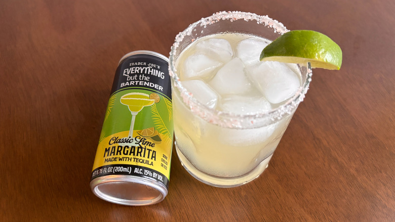 Trader Joe's margarita in glass