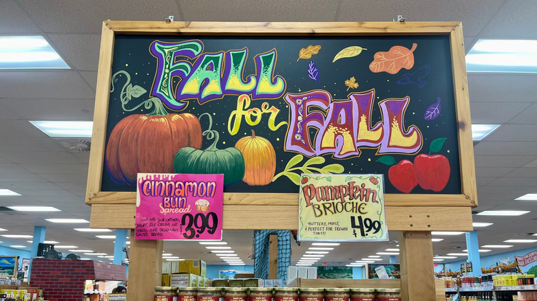 Autumn display at Trader Joe's