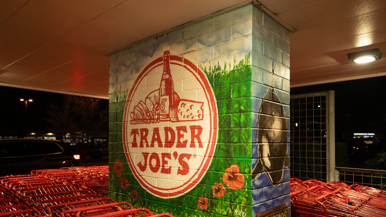 Trader Joe's mural and carts