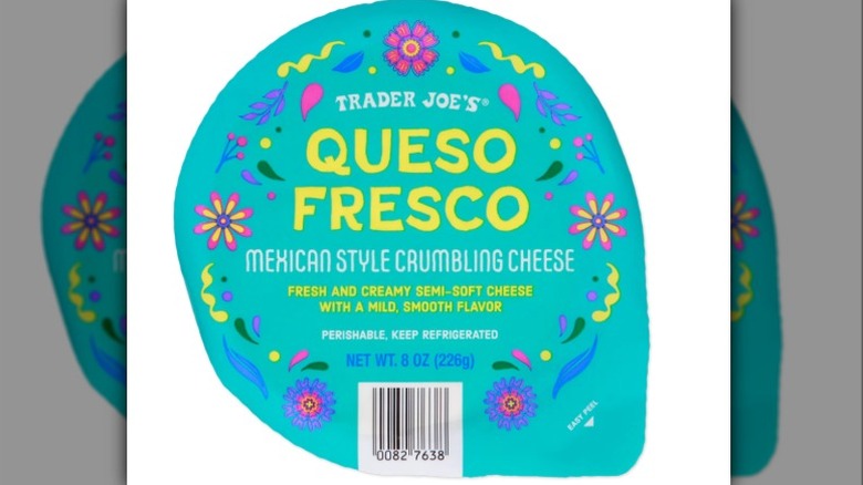 Trader Joe's queso fresco in blue packaging