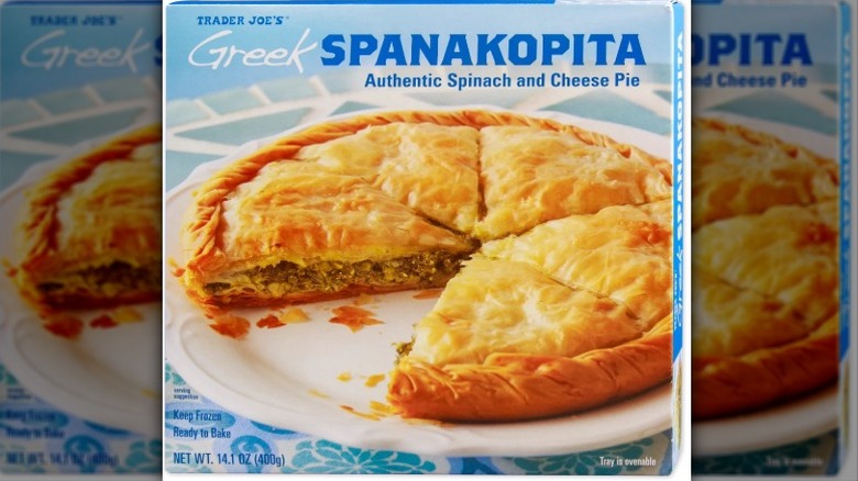 A beauty shot of Trader Joe's Greek spanakopita