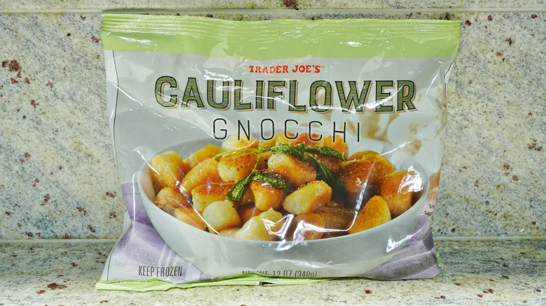 Trader Joe's frozen cauliflower gnocchi packaging
