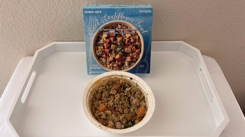 Riced Cauliflower Bowl on a tray