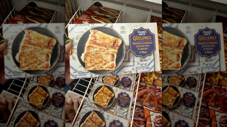 View of gözlemes in a Trader Joe's freezer