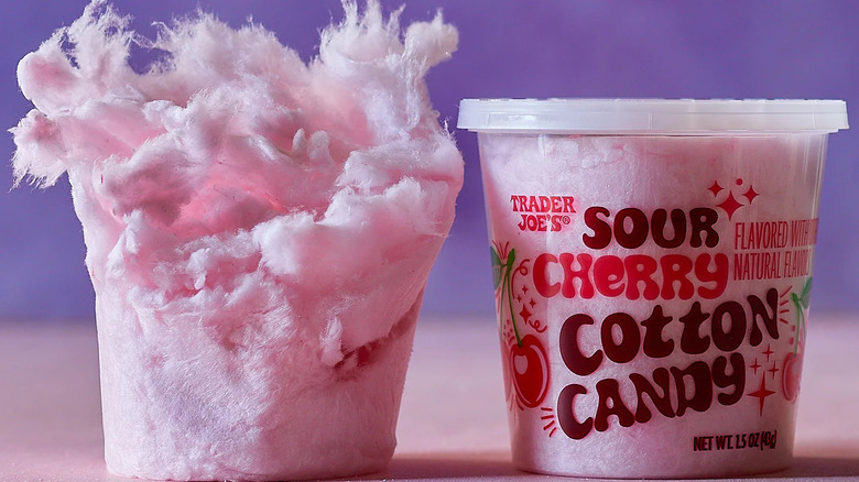 A package of Trader Joe's Sour Cherry Cotton Candy