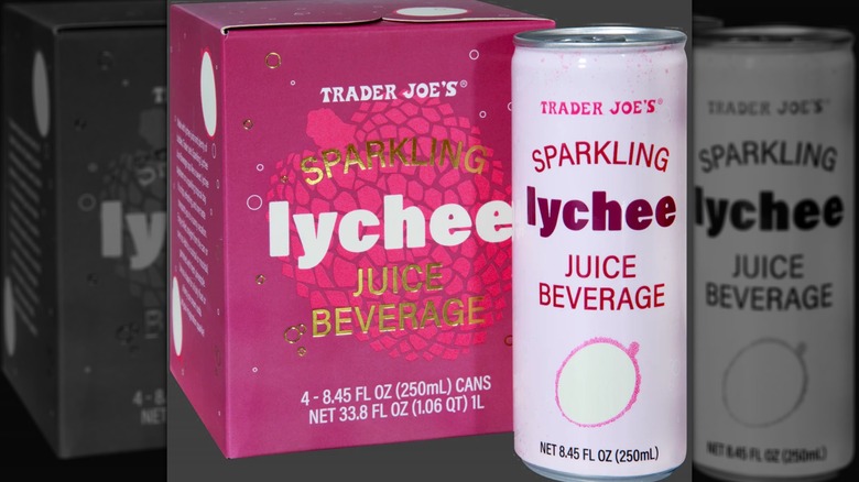 A stock image of Traer Joe's Sparkling Lychee Juice Beverage