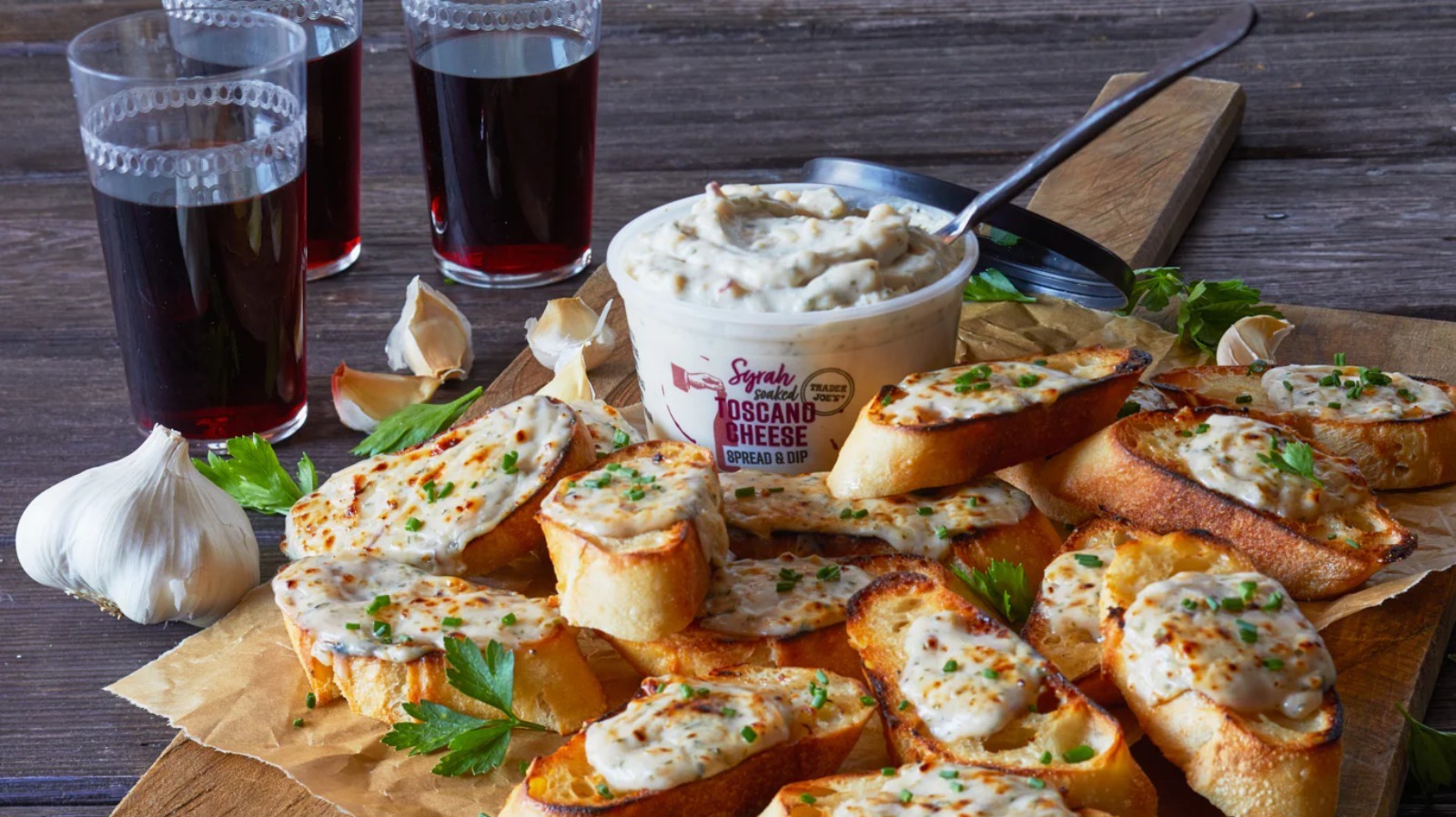 Trader Joe's New Dip Combines Toscano Cheese And Syrah Wine