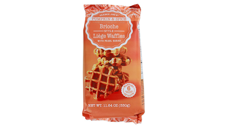 Package of Pumpkin & Spice Brioche Style Liège Waffles from Trader Joe's
