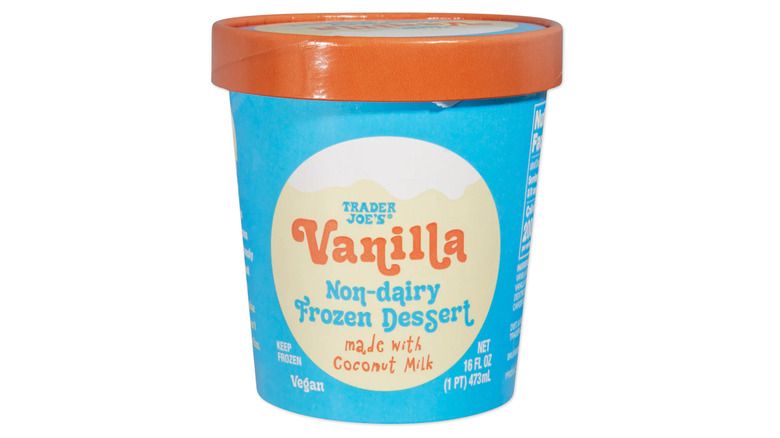 Trader Joe's Vanilla Non-Dairy Frozen Dessert ice cream pint