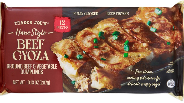 A package of Trader Joe's Hane Style Beef Gyoza