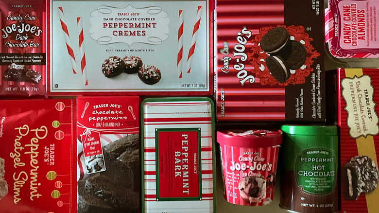 Trader Joe's peppermint chocolate products