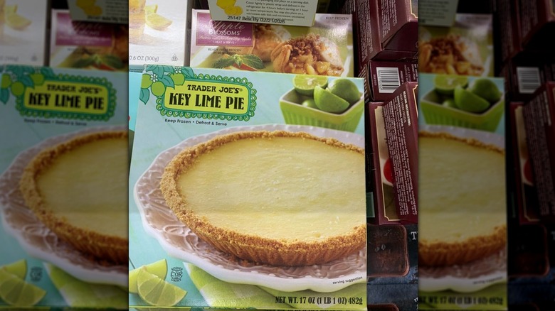 a key lime pie in a frozen box