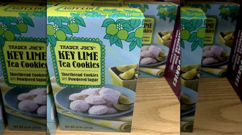A box of cookies with key lime flavor