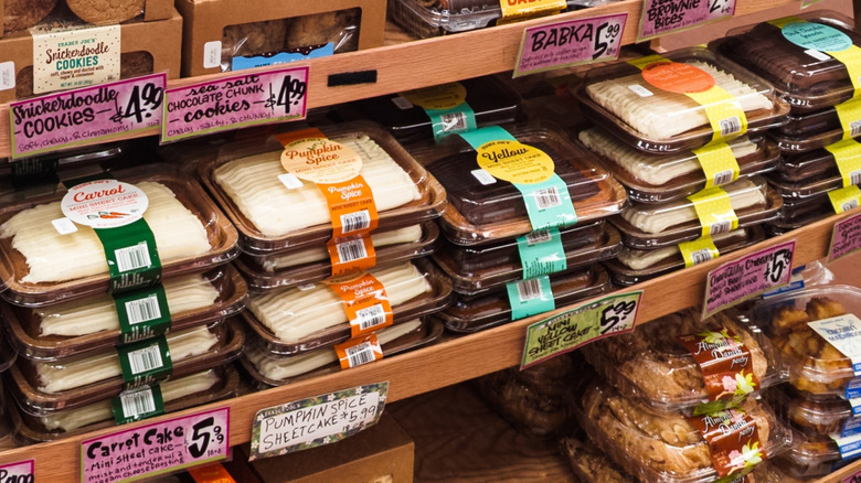 Trader Joe's sheet cakes in store