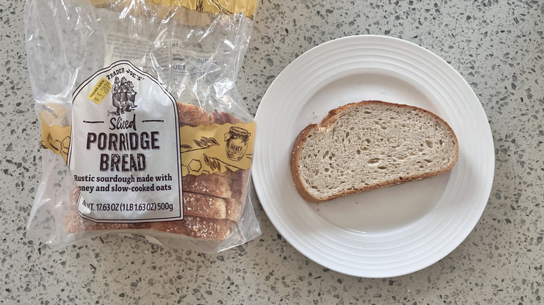 Sliced Porridge Bread slice on a plate