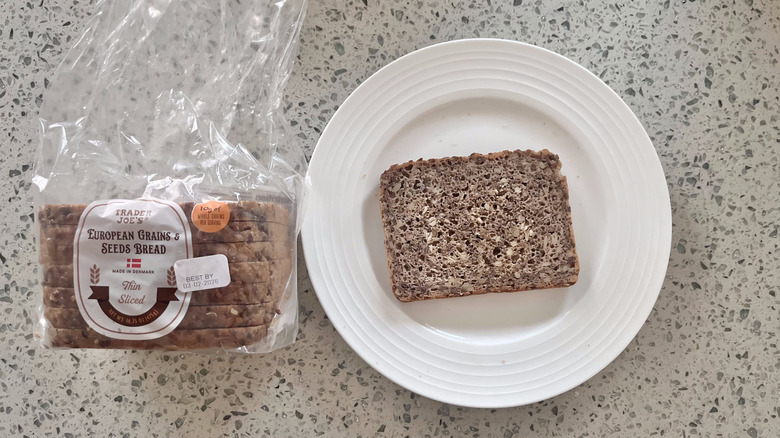 European Grains & Seeds Bread slice on a plate