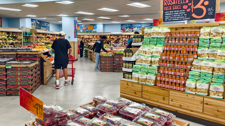 the dry goods and pasta aisles at Trader Joe's
