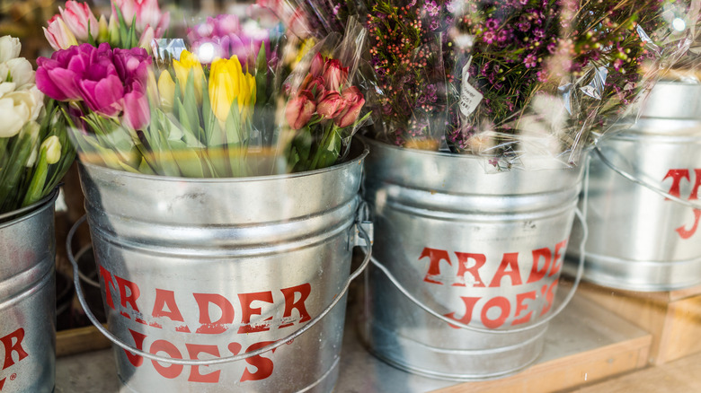 Trader Joe's flower display