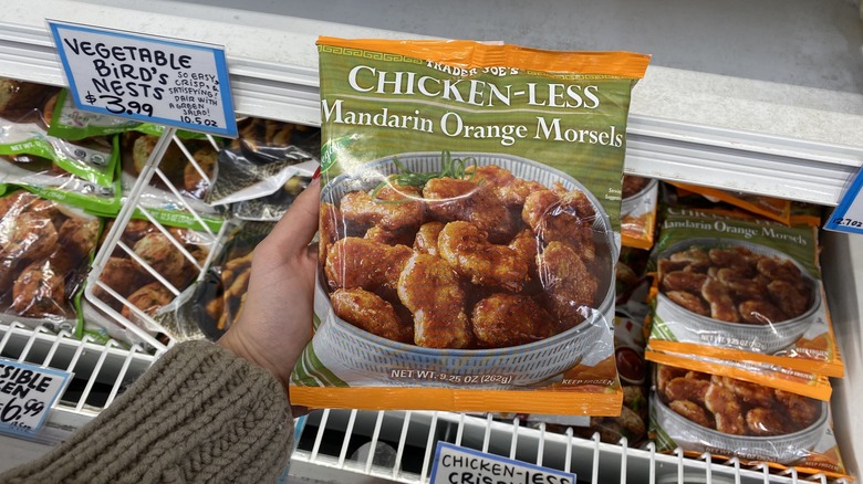 bag of Trader Joe's vegan mandarin chicken