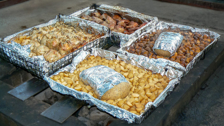 hangai cooking outdoors