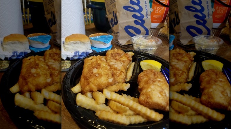 spread of Culver's fish dinner
