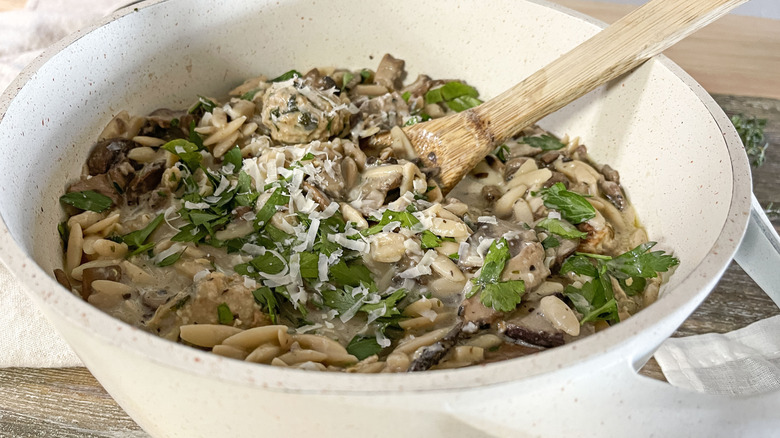 Turkey meatball soup with orzo
