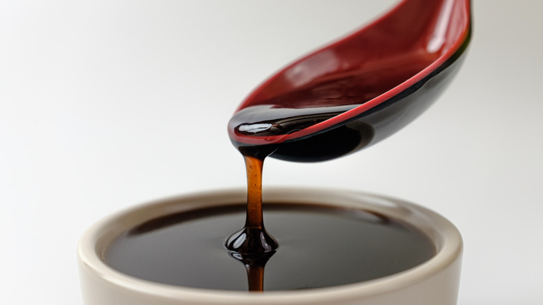 Close-up of teriyaki sauce in a dish