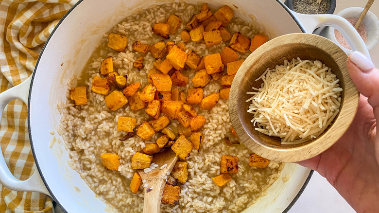 roasted garlic and butternut squash risotto