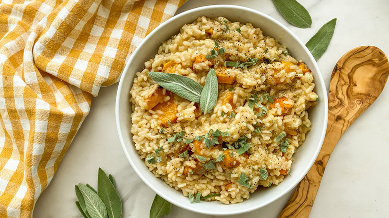 roasted garlic and butternut squash risotto