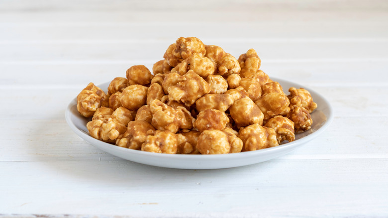 Peanut butter popcorn in bowl