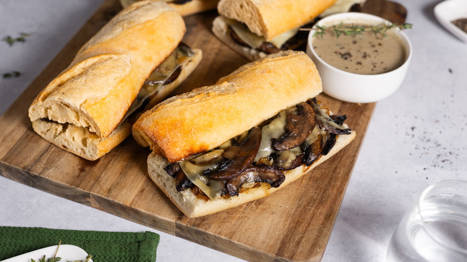 Transform The Classic French Dip Sandwich With Portobello Mushrooms