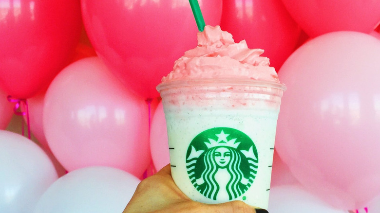 Colorful drink and balloons