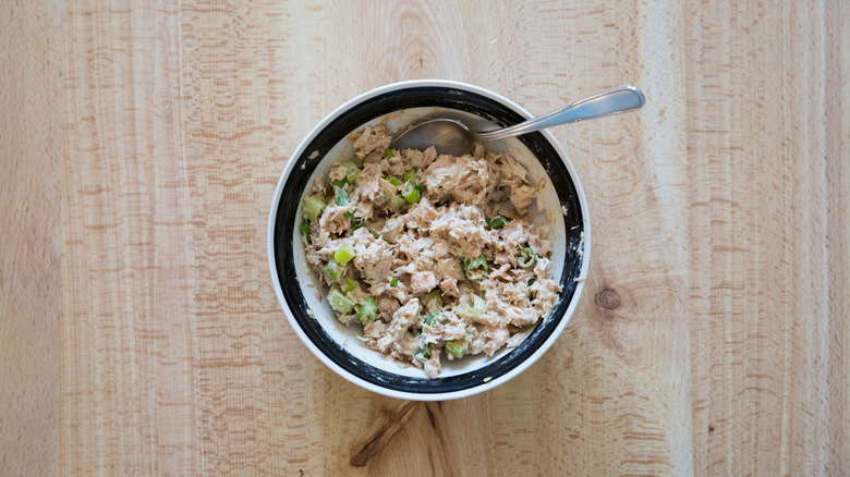 tuna salad in small bowl