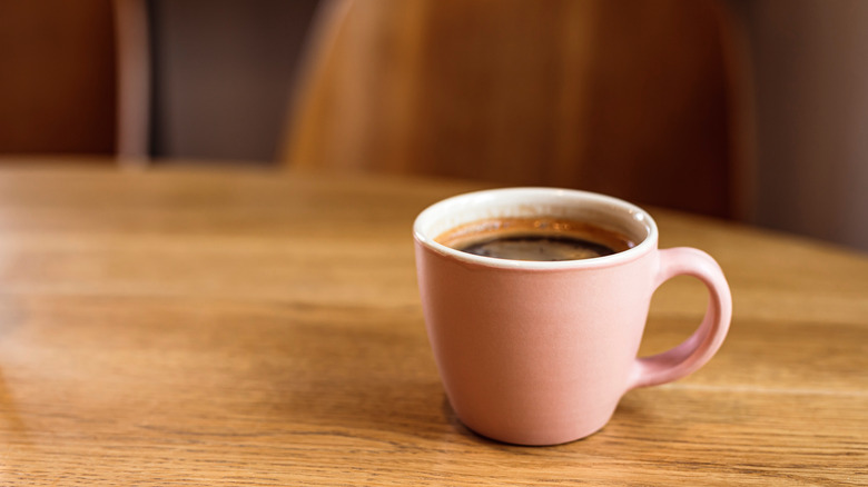 mug of black coffee