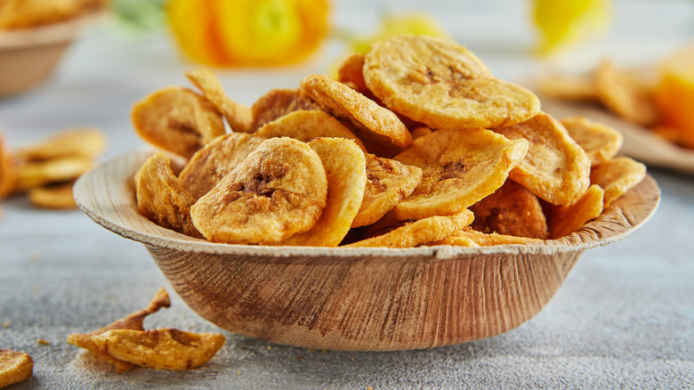 air-fried banana chips