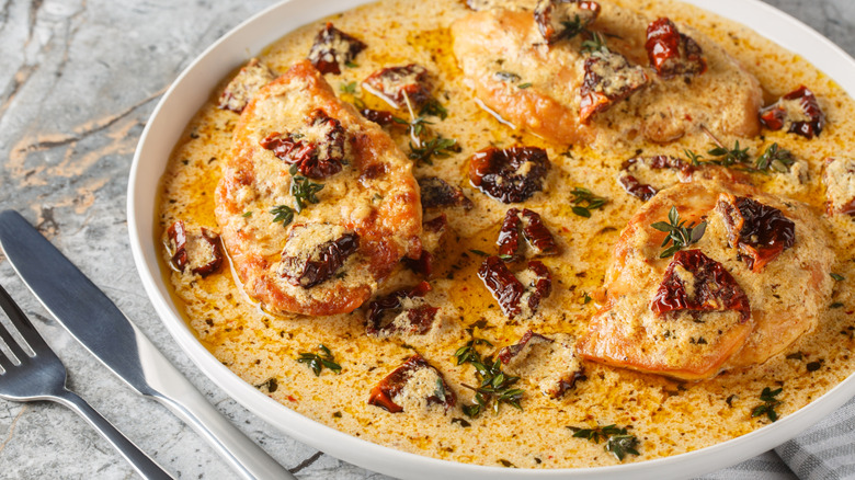 a dish of marry me chicken