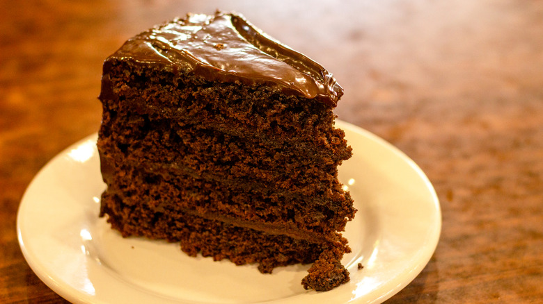 chocolate cake on a plate