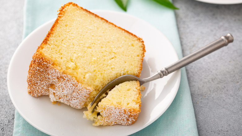 piece of leftover pound cake