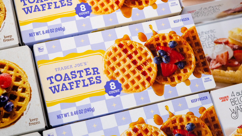 Boxes of Trader Joe's Toaster Waffles