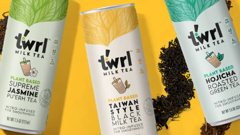 Twrl milk tea cans