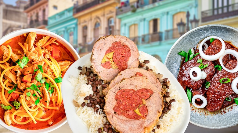 different Cuban dishes