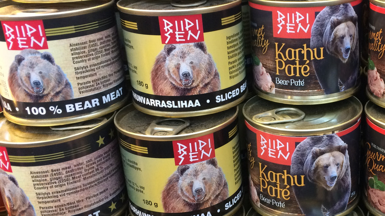 Canned bear meat